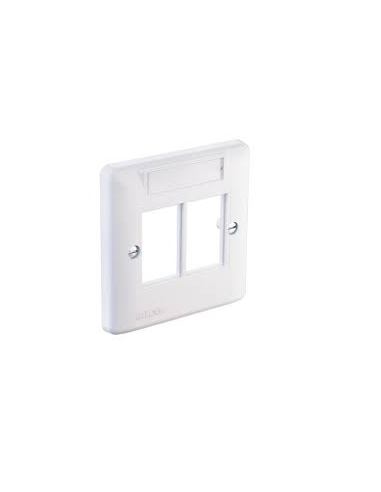 Belden NN01521 6C Modular Faceplate – Dual Port, White, 1-Gang UAE