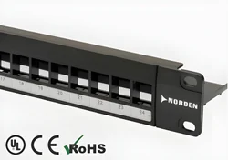 Norden Cat 6A UTP Patch Panel Blank Tool Less 24 Port UAE – Network Rack & Structured Cabling