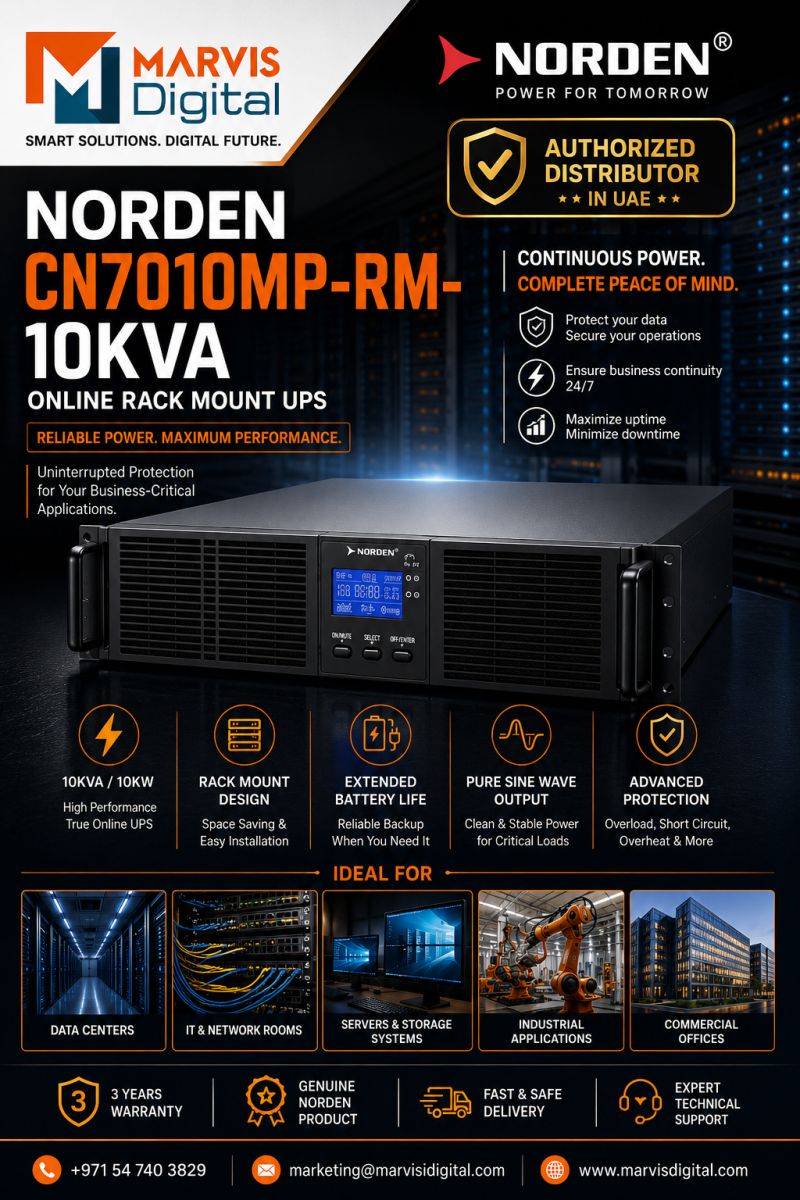 Norden CN7010MP-RM 10kVA Online Rack Mount UPS UAE